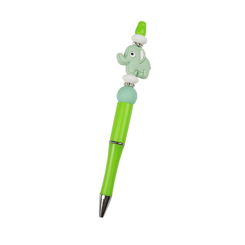 Wholesale 10pcs/pack DIY Handmade Cartoon Elephant Silicone Bead Pen